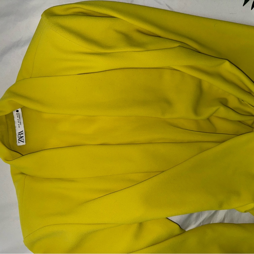 Vibrant Yellow Wrap Dress - Small - Picture 6 of 13